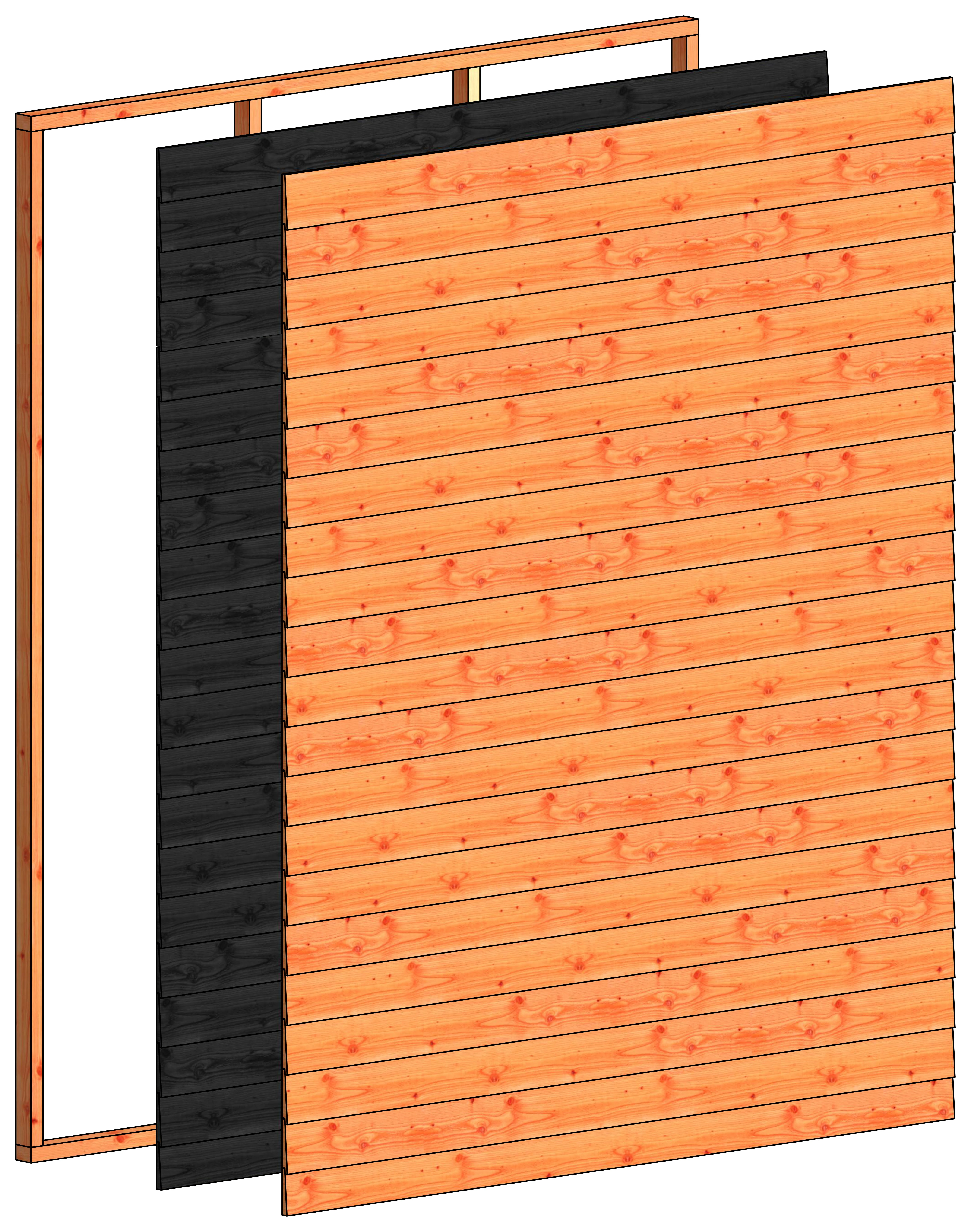 Trendhout Regelpakket M Wandmodule Potdekselplanken - 223 x 270 cm - Afbeelding 1